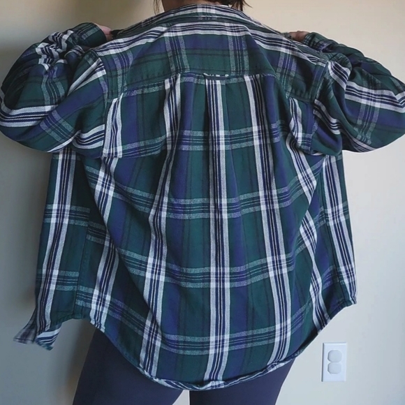 Vintage Eddie Bauer Sport Shop Button Up Cotton Flannel Shirt - Picture 2 of 11